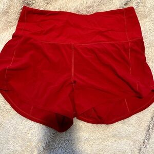 Lululemon Red Speed Up High waited Women's Athletic Shorts